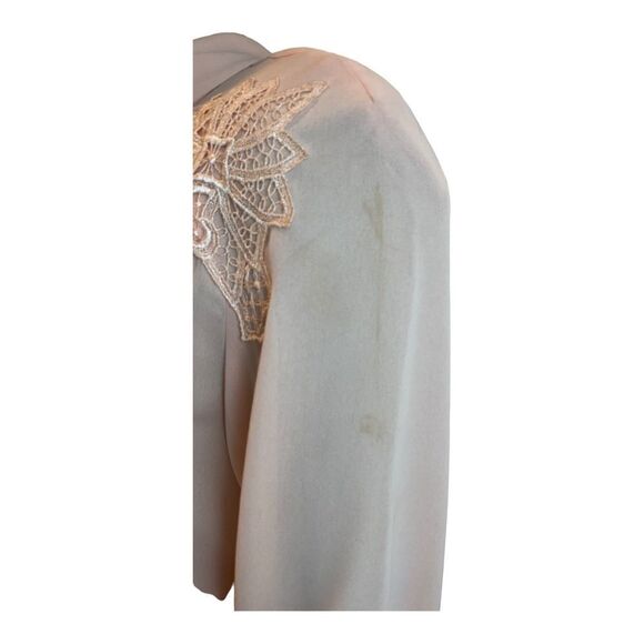 Vtg Jennifer Gee Shoulder Padded Elastic Waist Sheath Orange Dress size 12 Petit - Picture 8 of 14